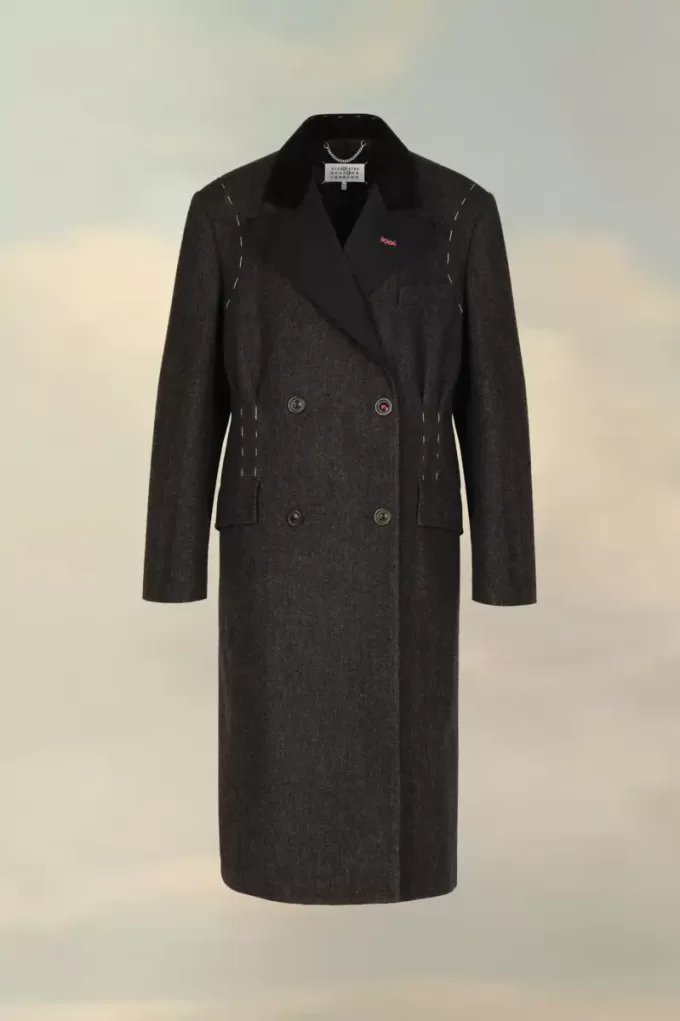 Abrigo cruzado en proceso de elaboración