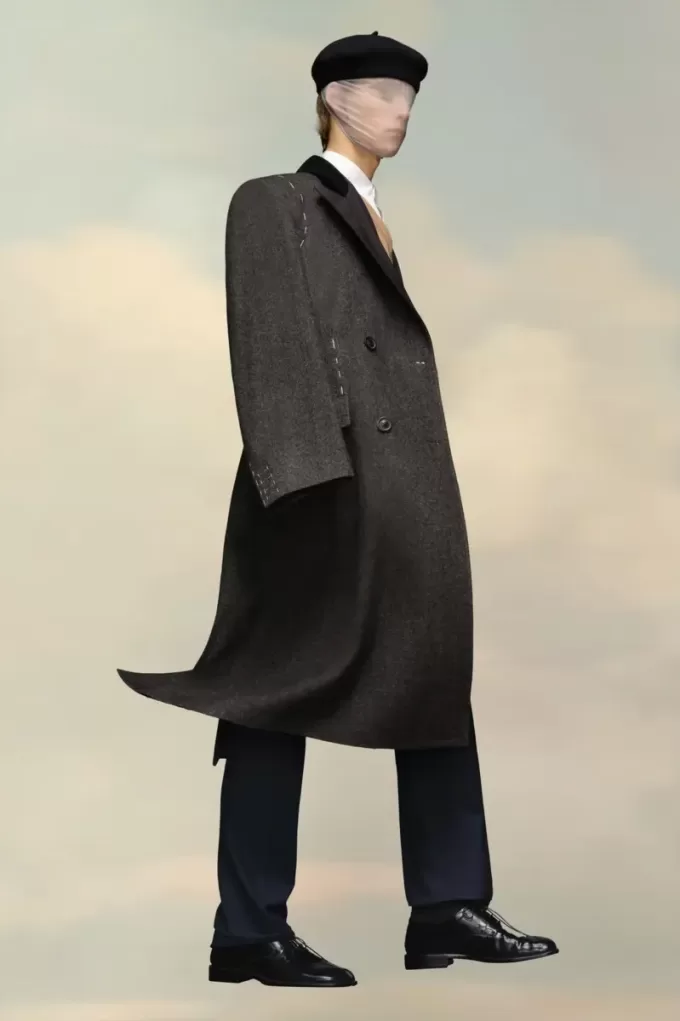 Abrigo cruzado en proceso de elaboración