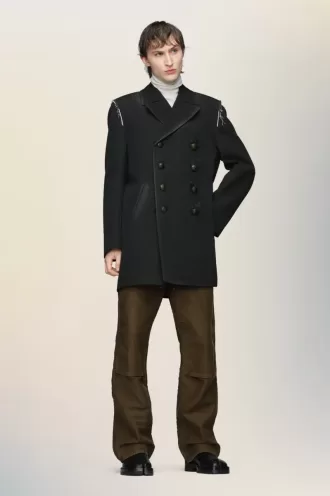 Abrigo de lana reversible