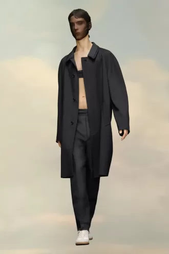 Abrigo de viscosa de lana de Maison Margiela