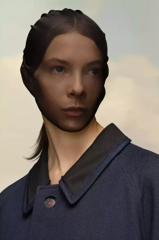 Abrigo de viscosa de lana de Maison Margiela