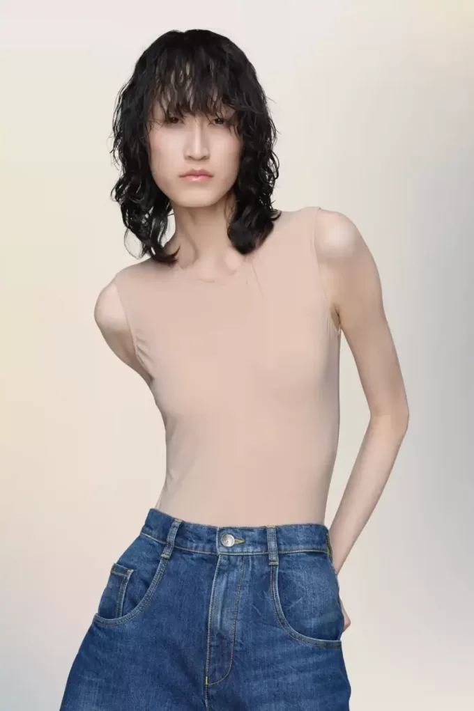 Body técnico sin mangas de jersey