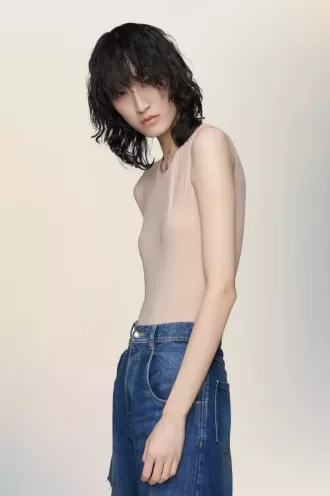 Body técnico sin mangas de jersey