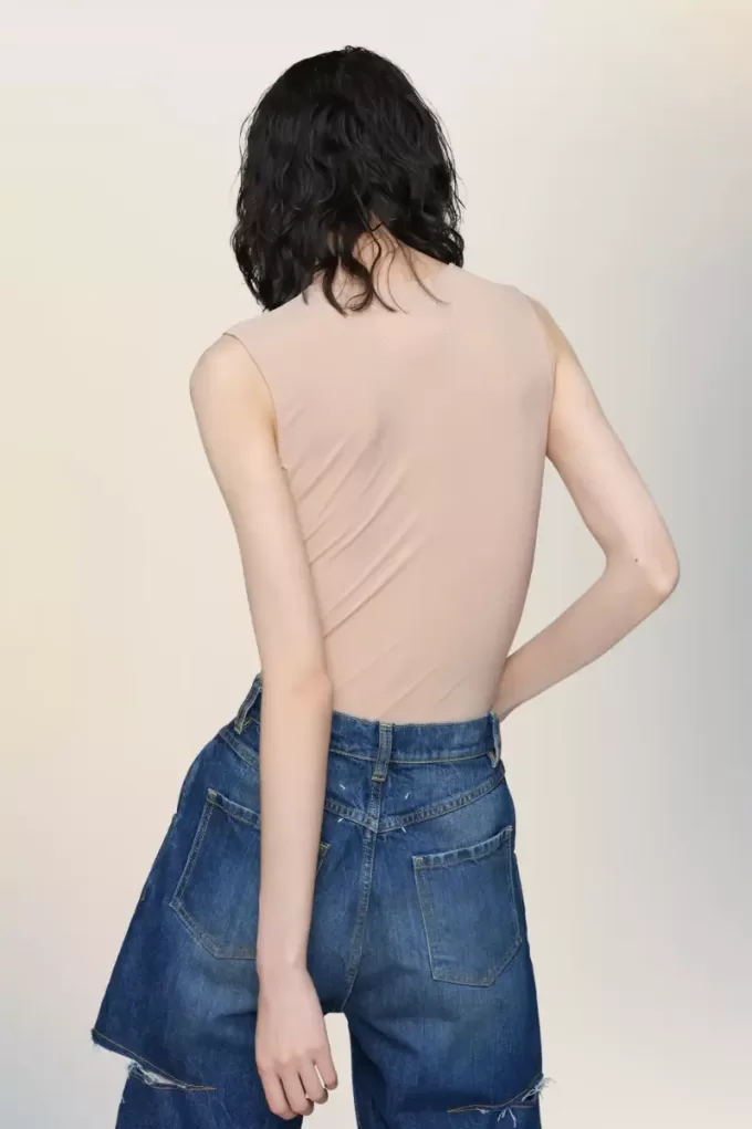 Body técnico sin mangas de jersey