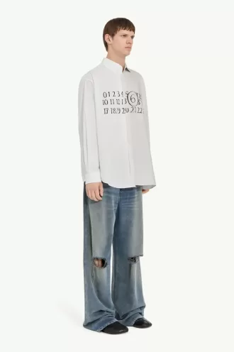 Camisa asimétrica numérica