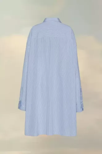 Camisa de popelina de algodón con raya diplomática