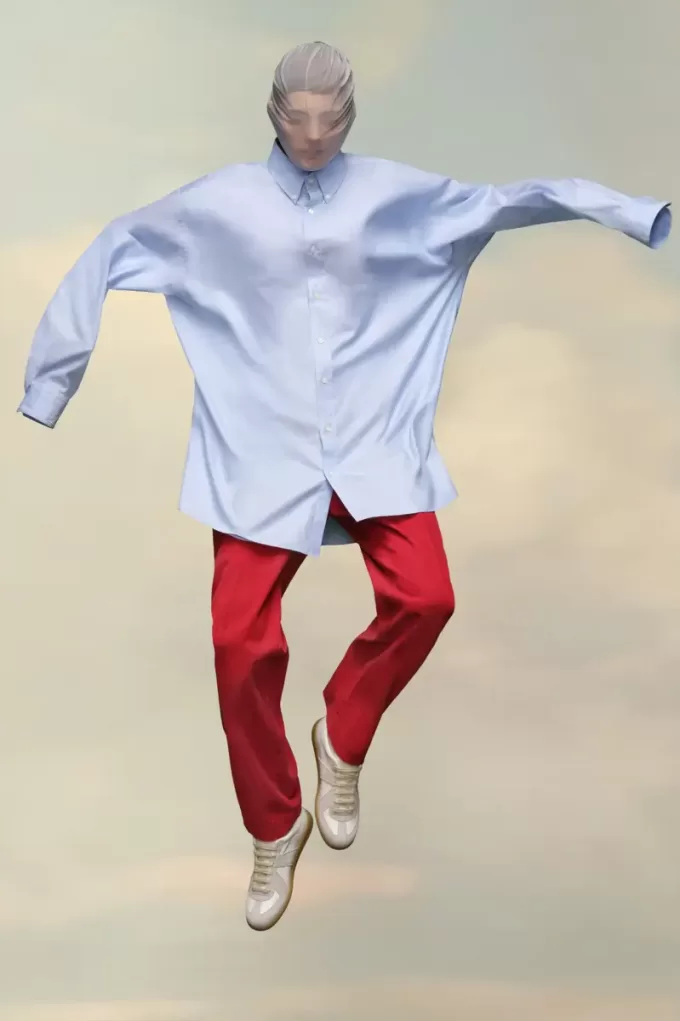 Camisa de popelina de algodón de Maison Margiela Camisa de popelina de algodón de Maison Margiela