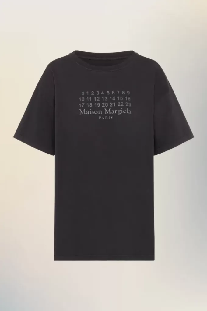 Camiseta de jersey de algodón con números