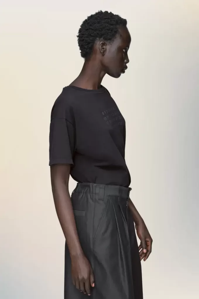 Camiseta de jersey de algodón con números