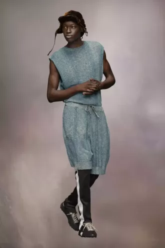 Camiseta de punto de verano con cuello halter