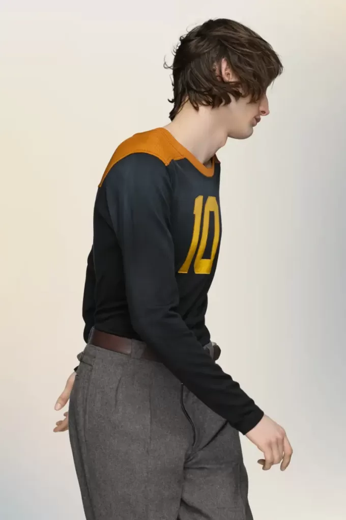 Camiseta universitaria de manga larga