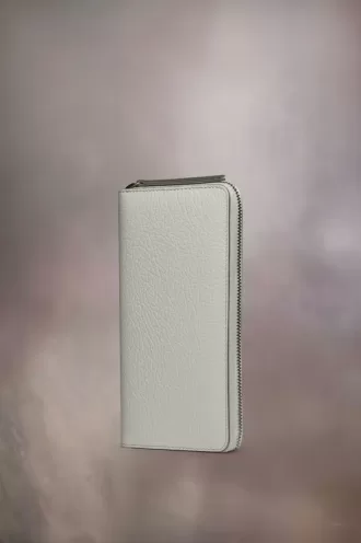 Cartera con cremallera de cuatro puntadas