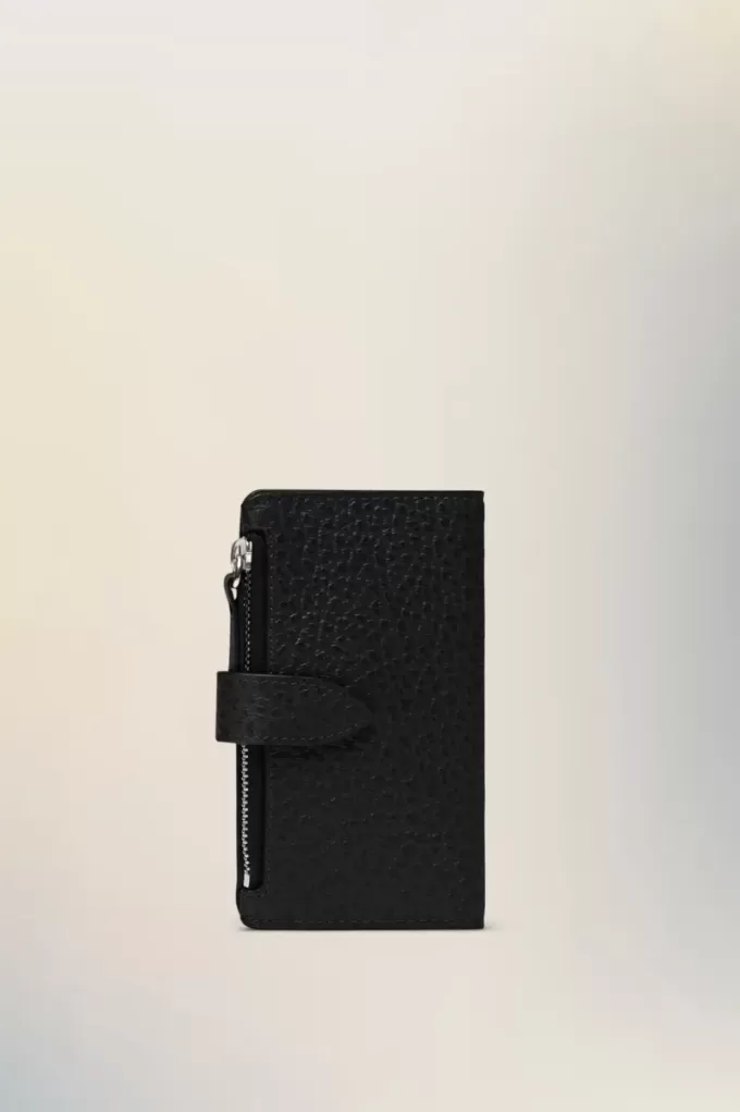 Cartera con cremallera de cuatro puntadas