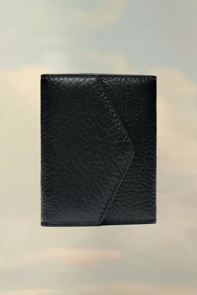 Cartera de cuero plegable en acordeón