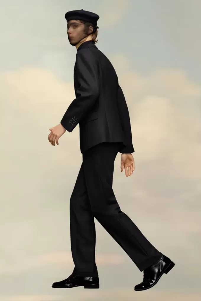 Chaqueta de lana de espiga