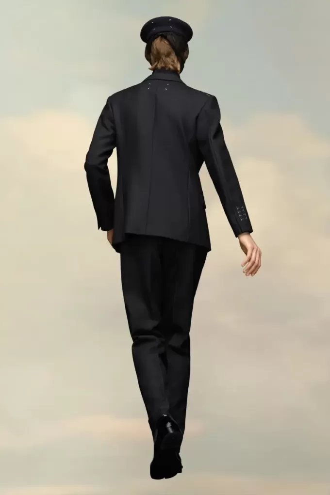 Chaqueta de lana de espiga