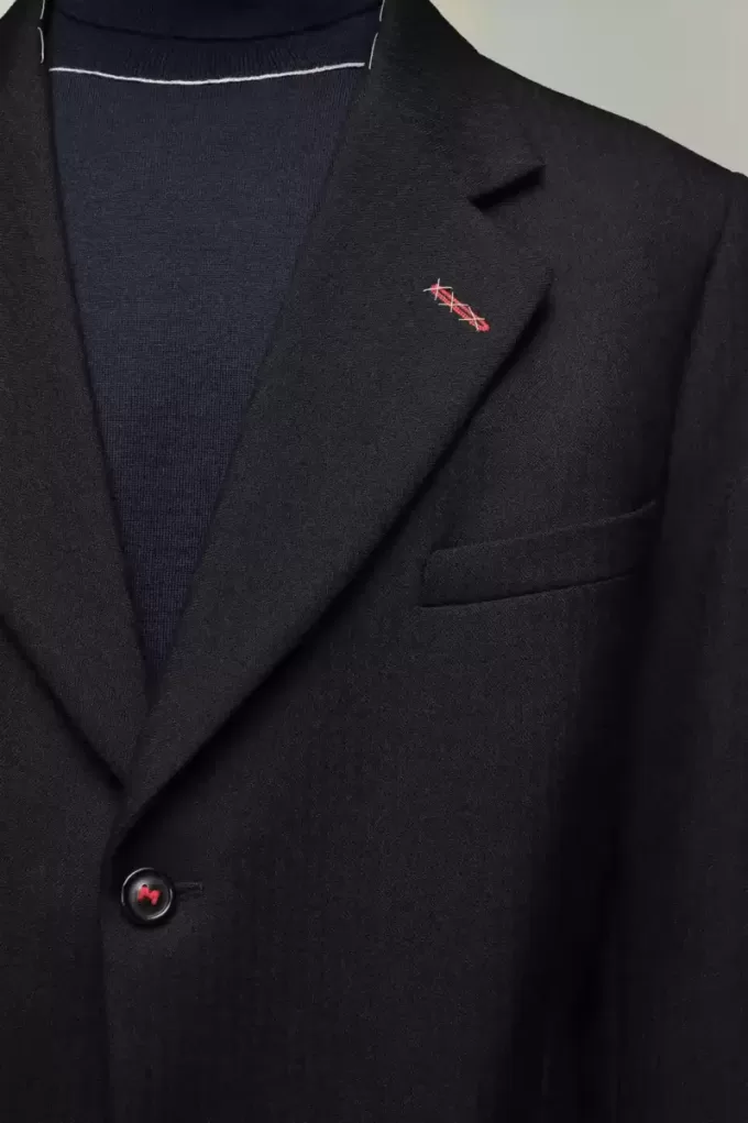 Chaqueta de lana de espiga