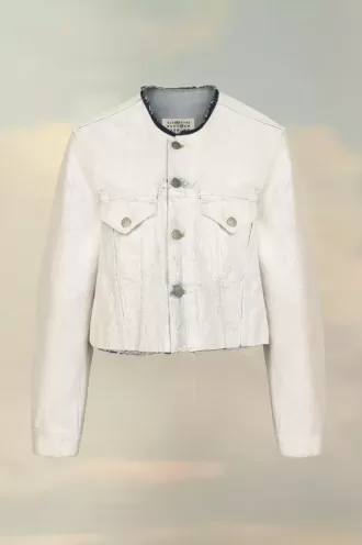 Chaqueta vaquera corta sin cuello