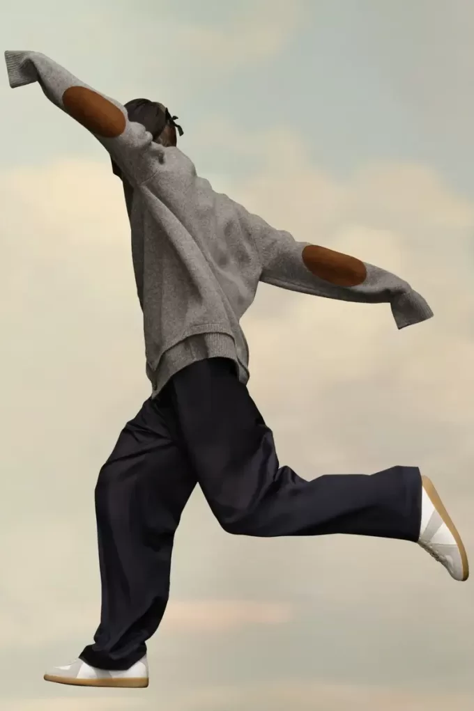 Cárdigan con parche en el codo