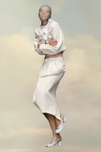 Falda vaquera fruncida