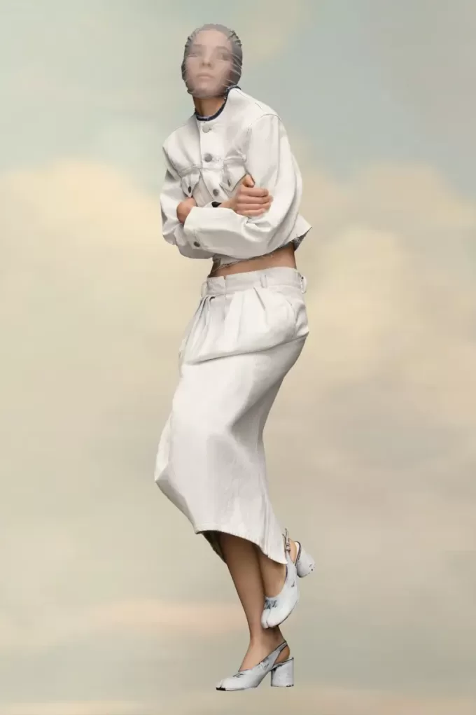 Falda vaquera fruncida Falda vaquera fruncida