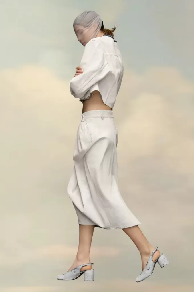 Falda vaquera fruncida Falda vaquera fruncida