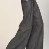 Pantalones anchos de lana