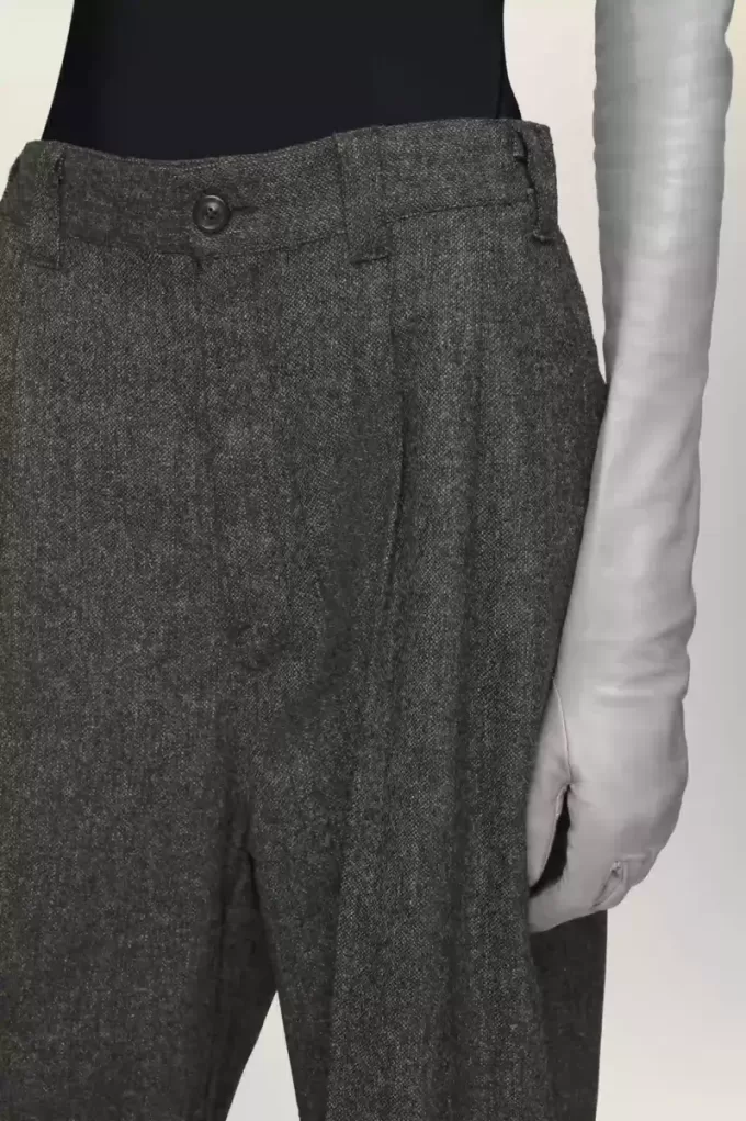 Pantalones anchos de lana