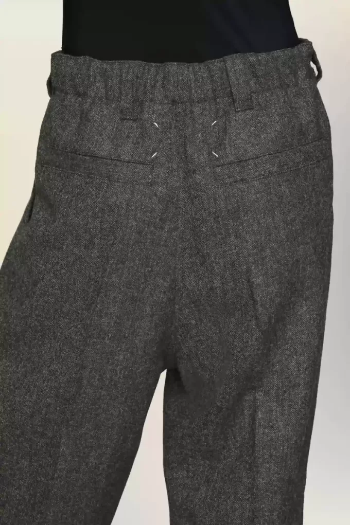 Pantalones anchos de lana