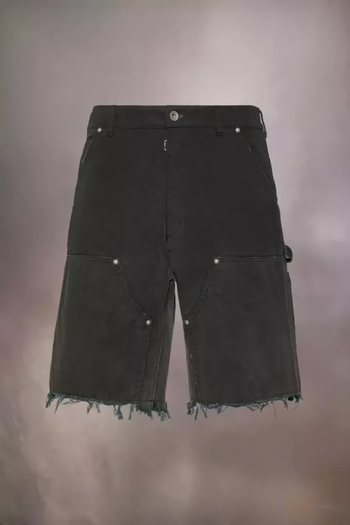 Pantalones cortos vaqueros con tachuelas de Maison Margiela Pantalones cortos vaqueros con tachuelas de Maison Margiela