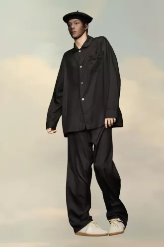 Pantalones de popelina de seda