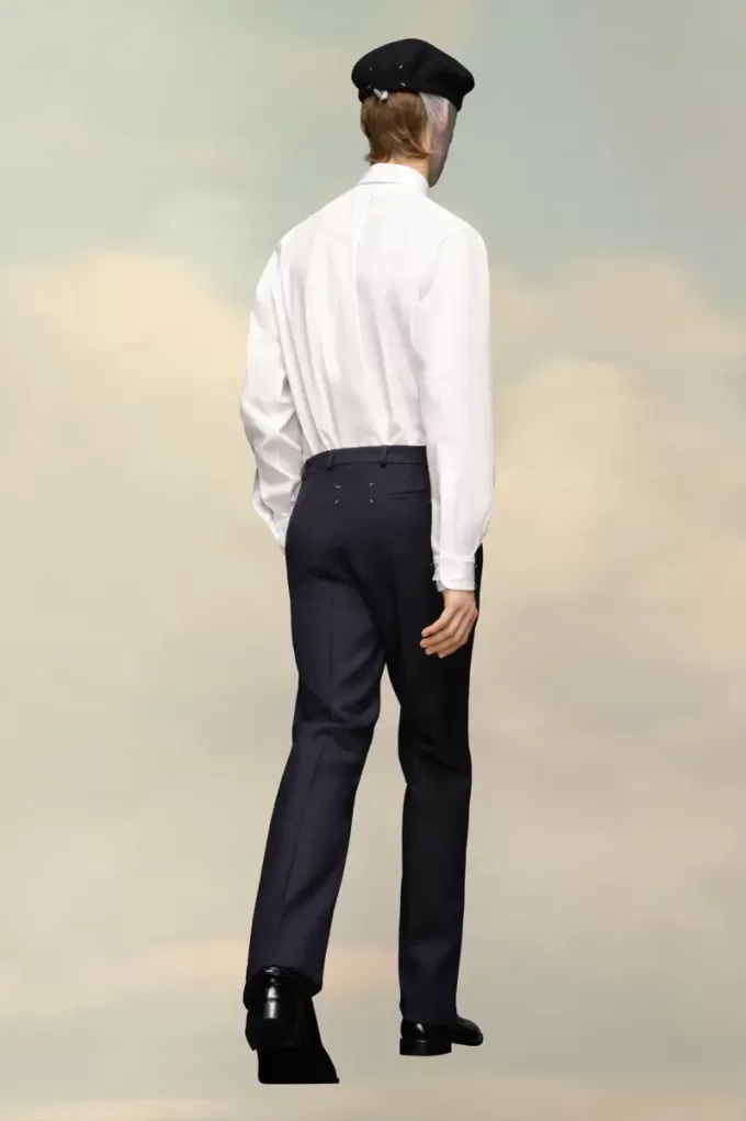 Pantalones de sarga de lana de Maison Margiela Pantalones de sarga de lana de Maison Margiela