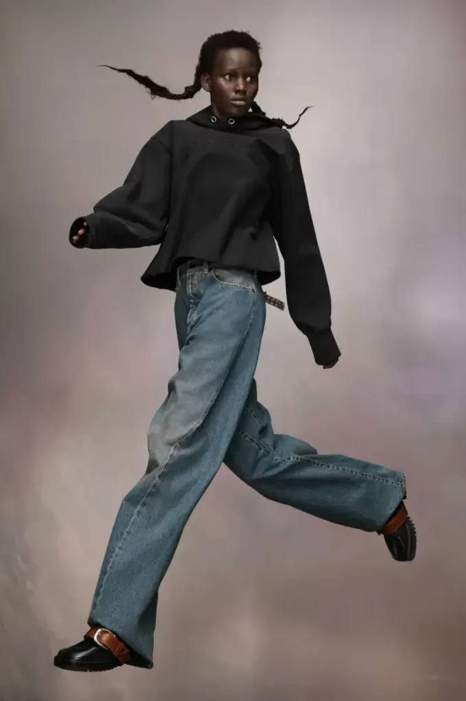 Sudadera con capucha de forro polar firme de Maison Margiela