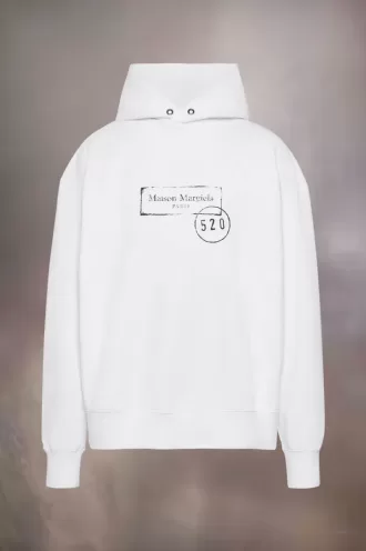 Sudadera con capucha y estampado de sellos 520