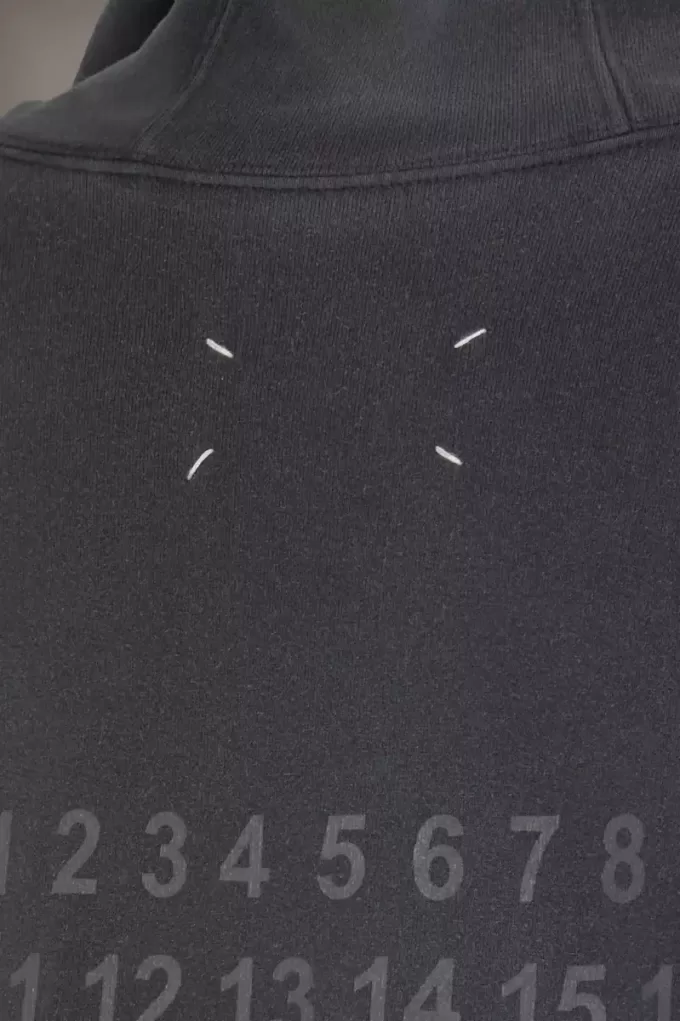 Sudadera con capucha y logotipo numérico de Maison Margiela