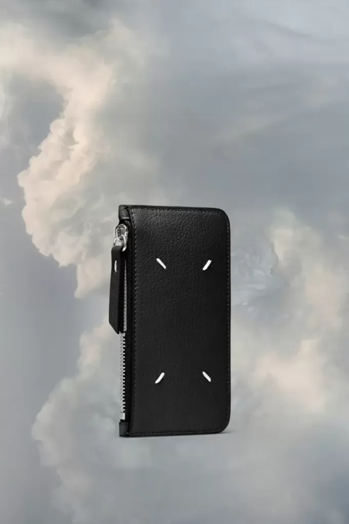 Tarjetero de cuatro puntadas