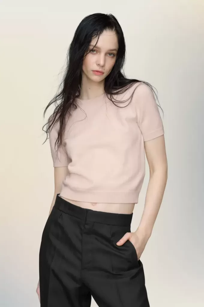 Top de punto con cuello redondo de Maison Margiela