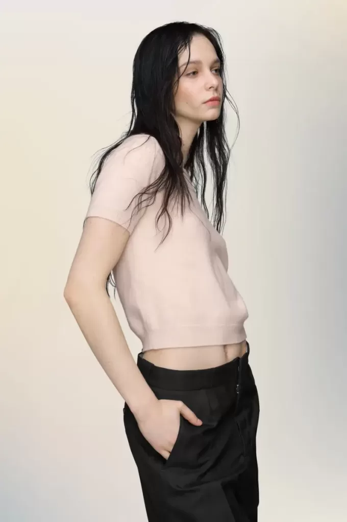 Top de punto con cuello redondo de Maison Margiela