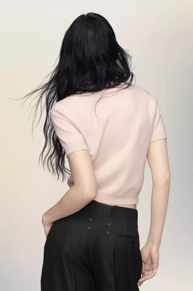 Top de punto con cuello redondo de Maison Margiela