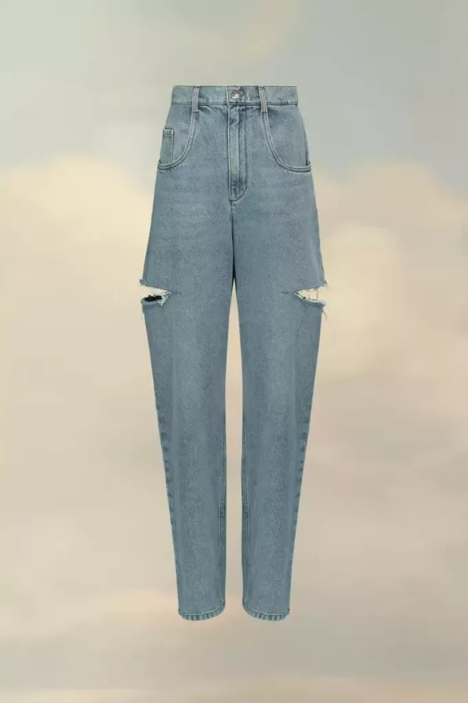 Vaqueros de mezclilla con detalles de corte Vaqueros de mezclilla con detalles de corte