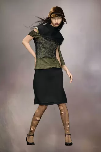 vestido a capas D茅cortiqu茅