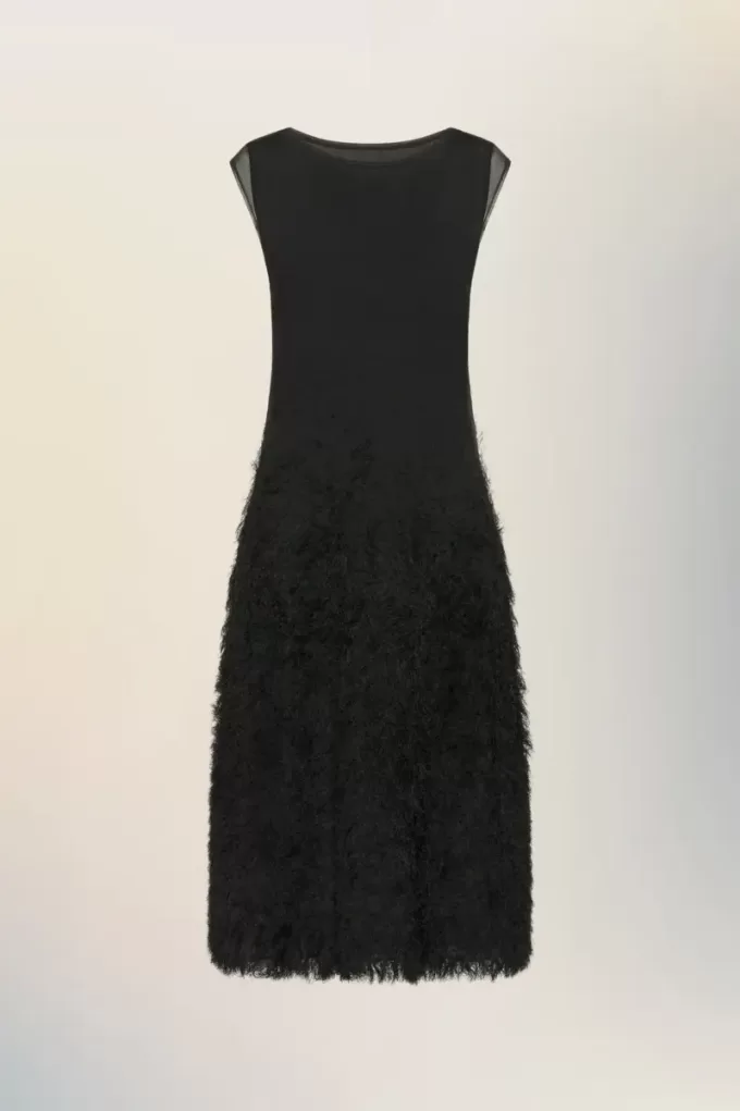 Vestido de punto de seda retrógrado