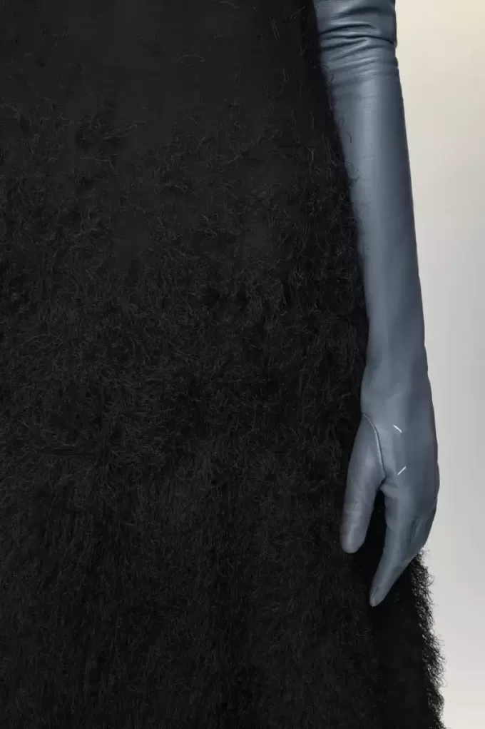 Vestido de punto de seda retrógrado