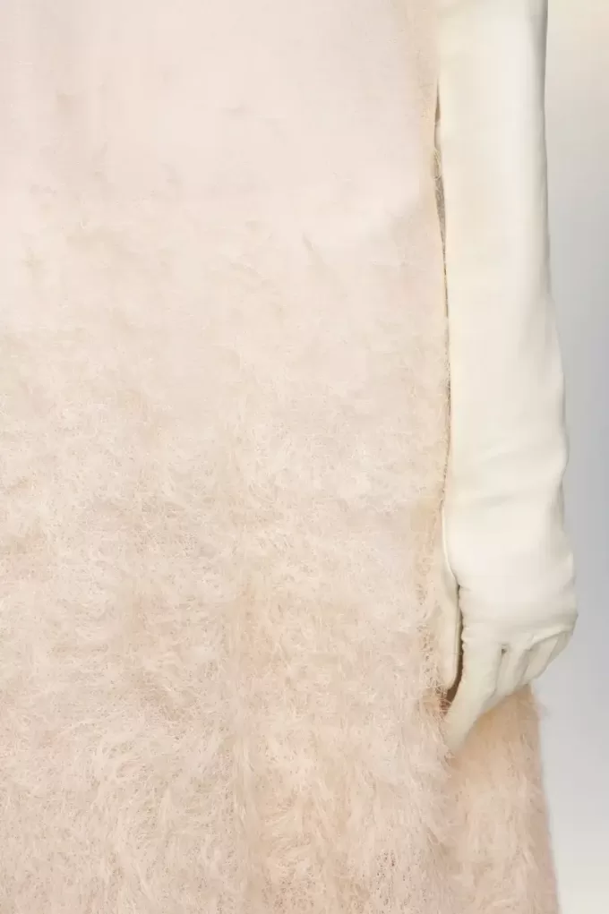 Vestido de punto de seda retrógrado