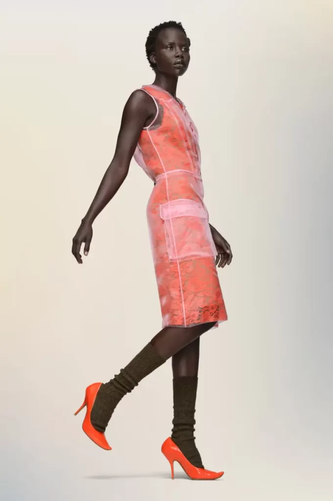 Vestido de tarde transparente de Maison Margiela