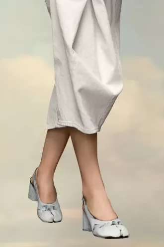 Zapatos de tira trasera Tabi Bianchetto Zapatos de tira trasera Tabi Bianchetto